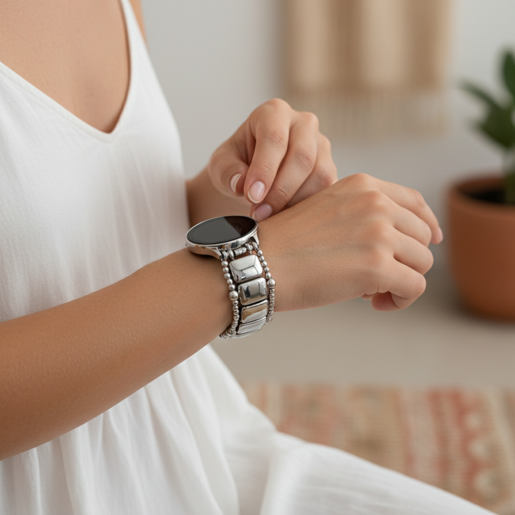 Cinturino Elasticizzato Platinum Noir per Samsung Galaxy Watch