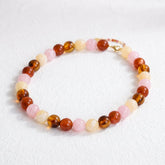 Collana spessa con perline rosse