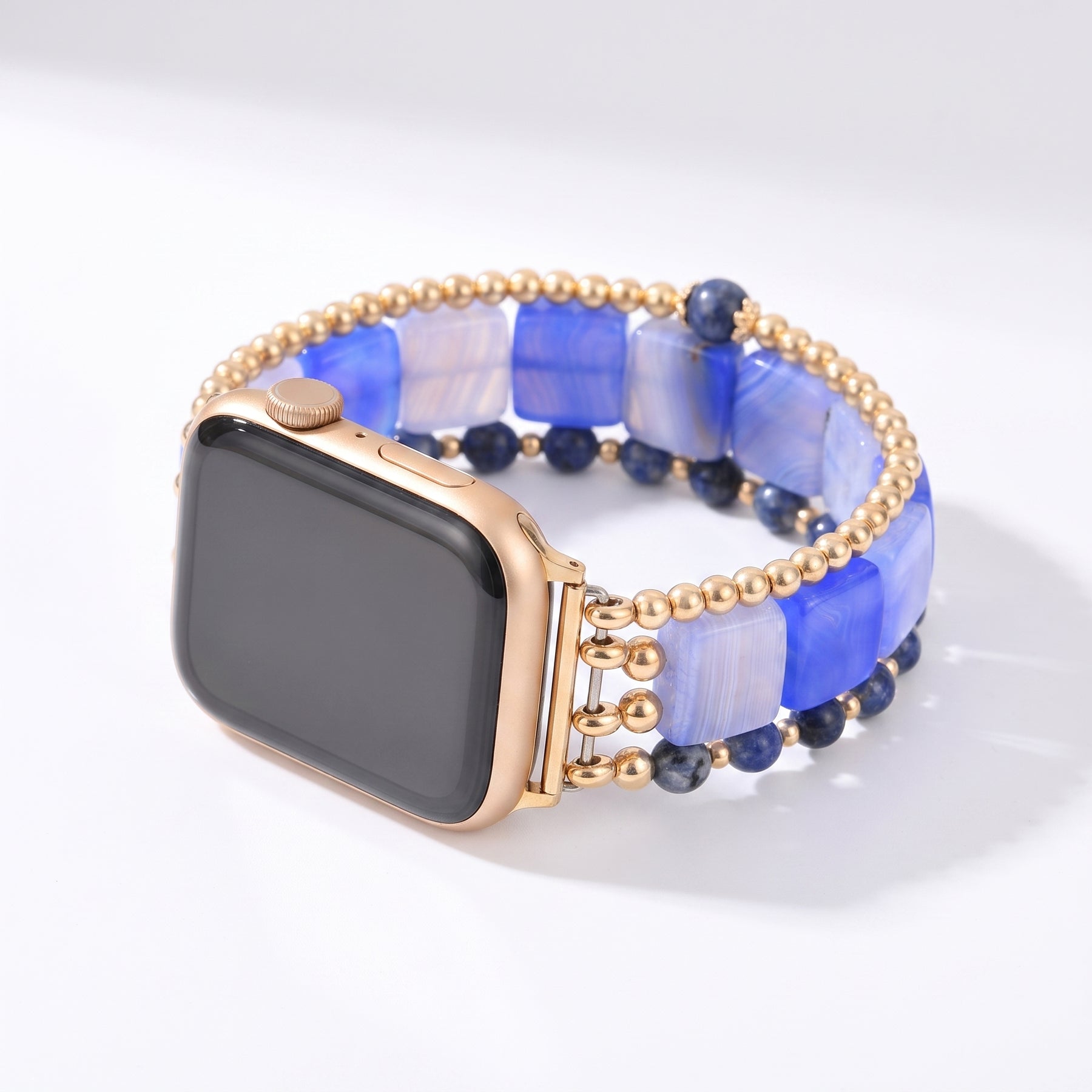 Cinturino elastico per Apple Watch Violet Hour Amethyst color argento