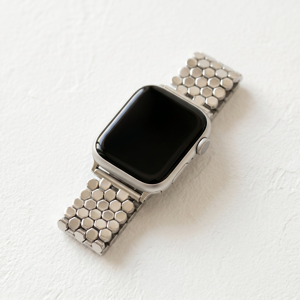 Cinturino di lusso per Apple Watch a nido d'ape argento