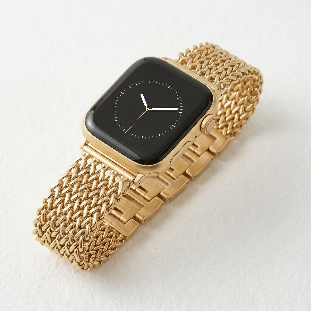 Cinturino di lusso in catena d'oro per Apple Watch