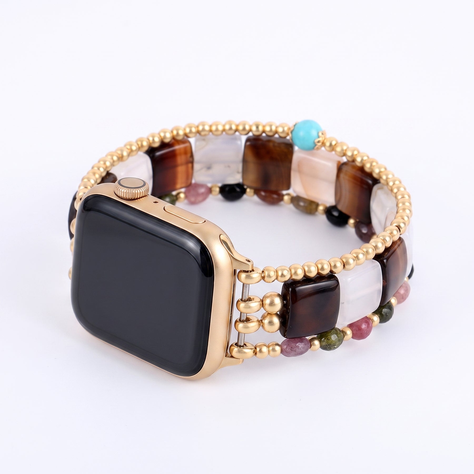 Cinturino elastico per Apple Watch Violet Hour Amethyst color argento