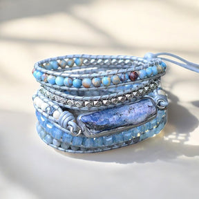 Bracciale avvolgente in argento Regina Topazio Guaritore