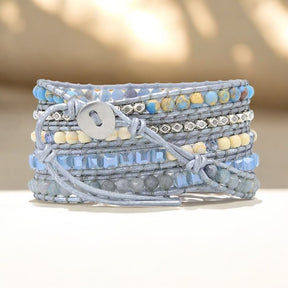 Bracciale avvolgente in argento Regina Topazio Guaritore