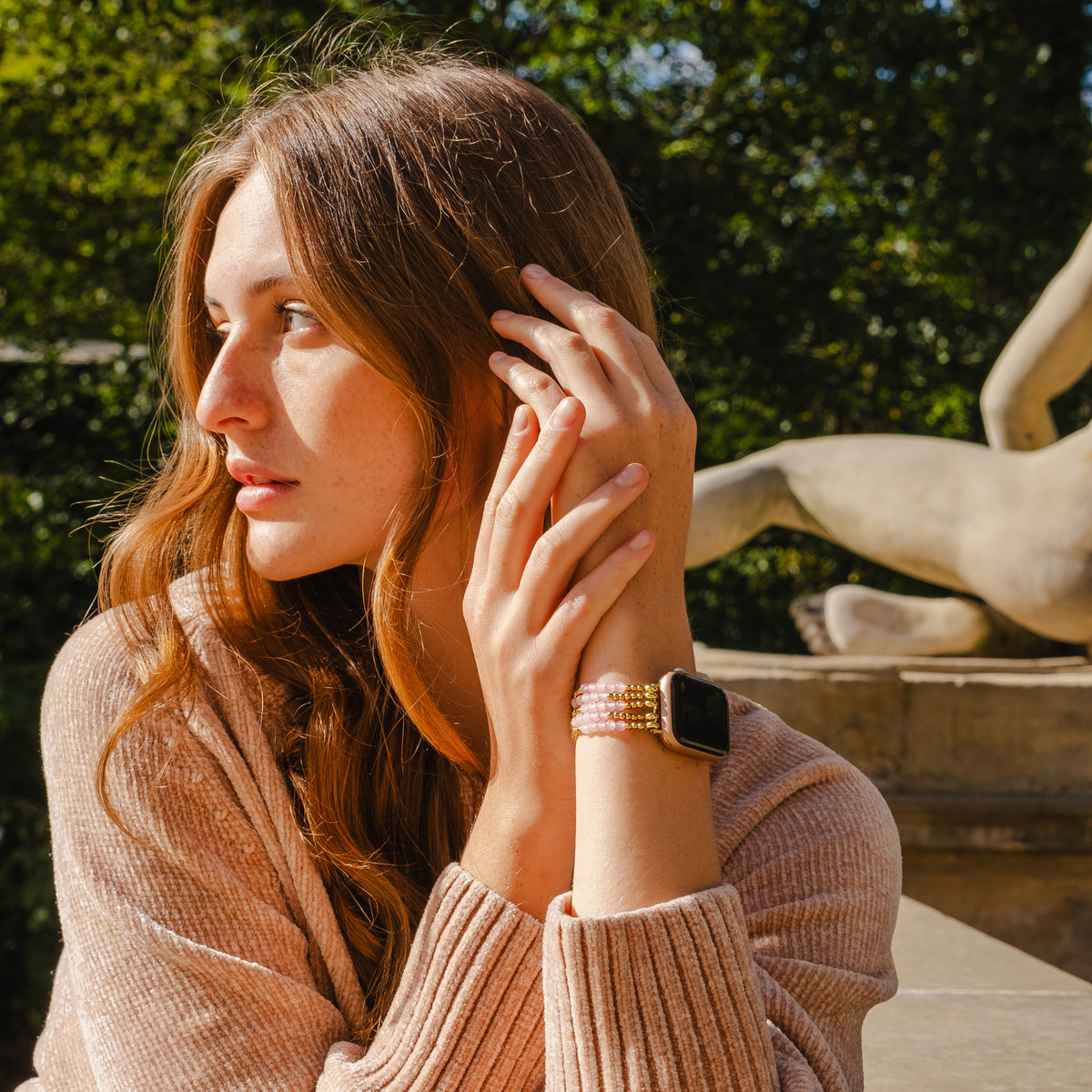 Cinturino Apple Watch Elasticizzato Rose Quartz Radiance
