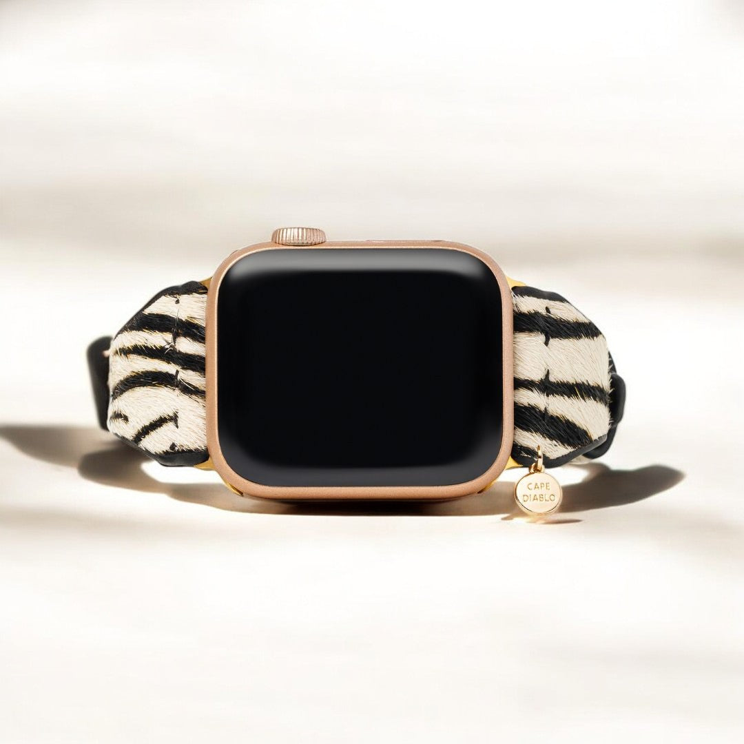 Cinturino Apple Watch in pelle Zebra Luxe
