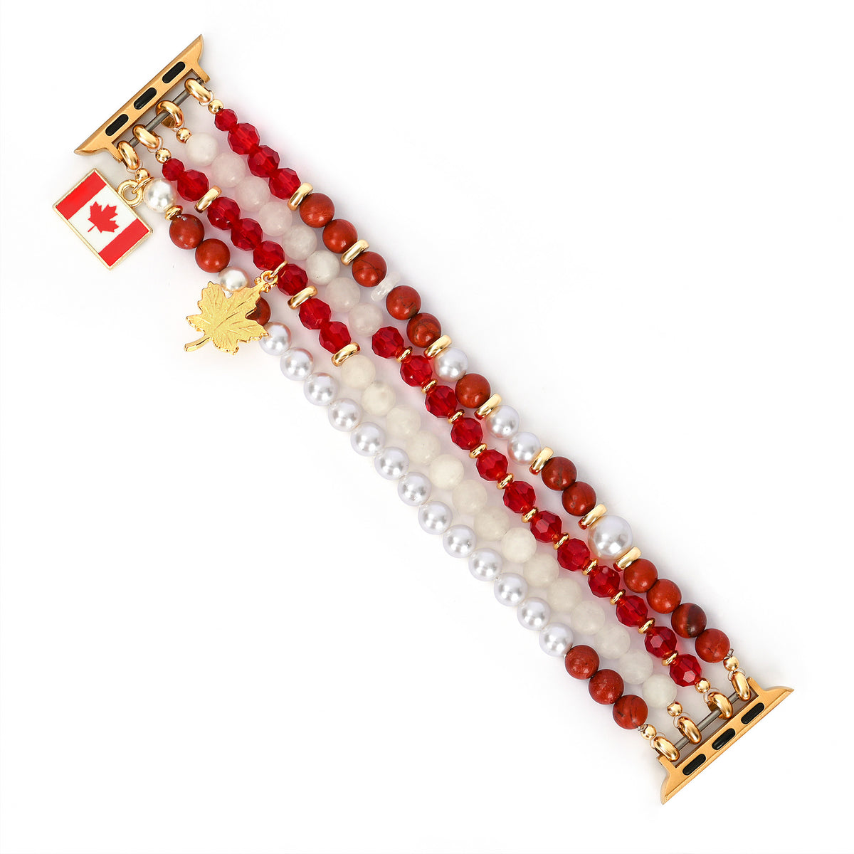 Cinturino Apple Watch elasticizzato in perla d'acero canadese