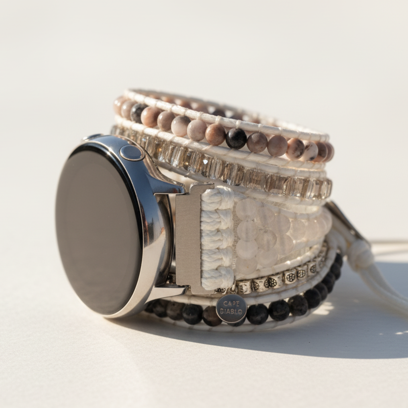 Cinturino per orologio Samsung Galaxy in Labradorite Bianca