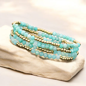Set di Bracciali in Amazzonite Luminosi