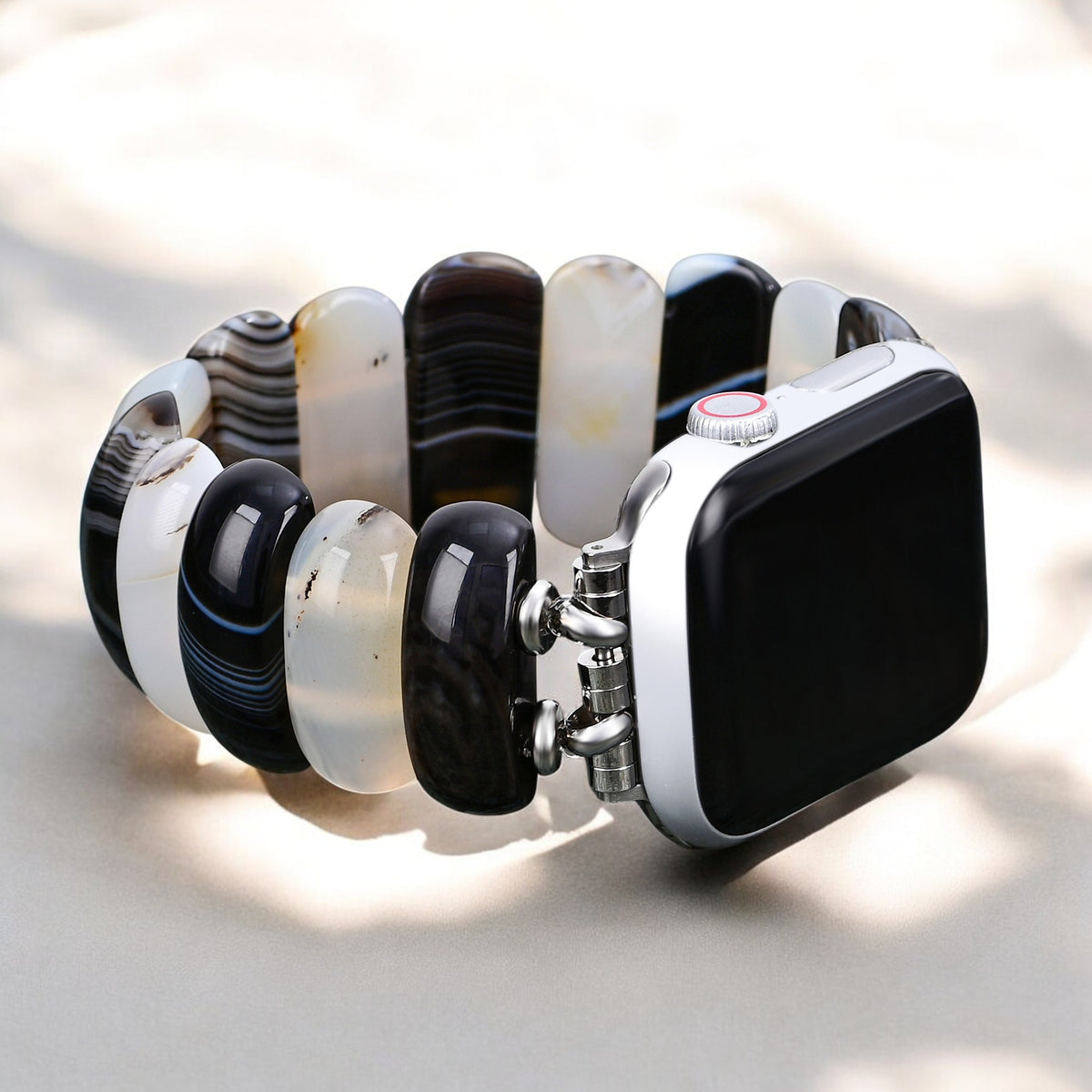 Cinturino elasticizzato Obsidian Frost Agate per Apple Watch