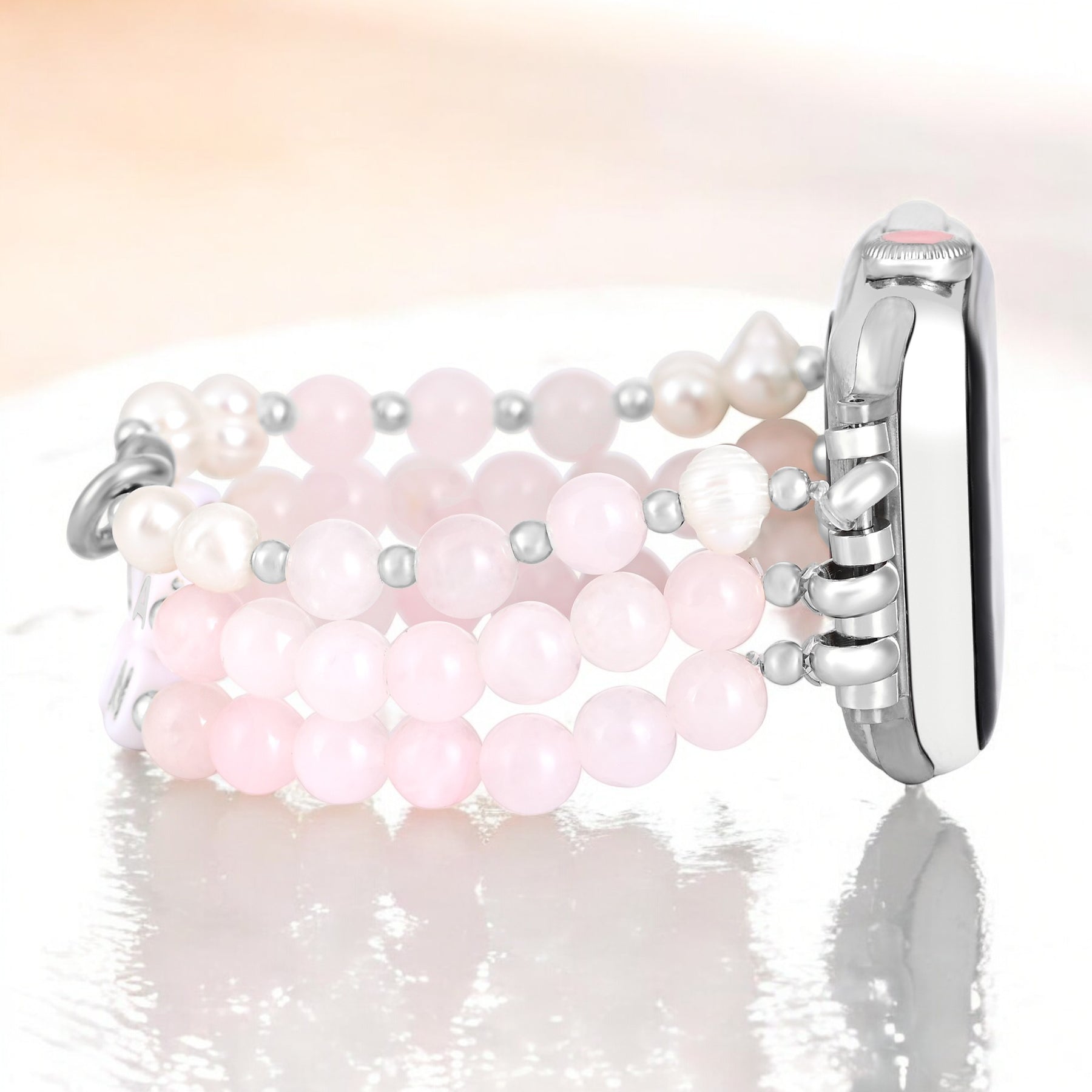 Cinturino elasticizzato Boss Mom in quarzo rosa per Apple Watch