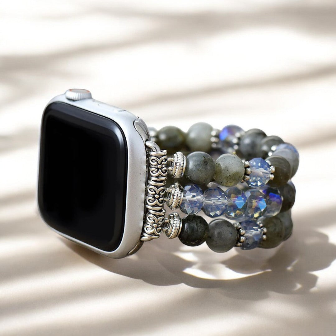 Cinturino elasticizzato in cristallo di agata per Apple Watch