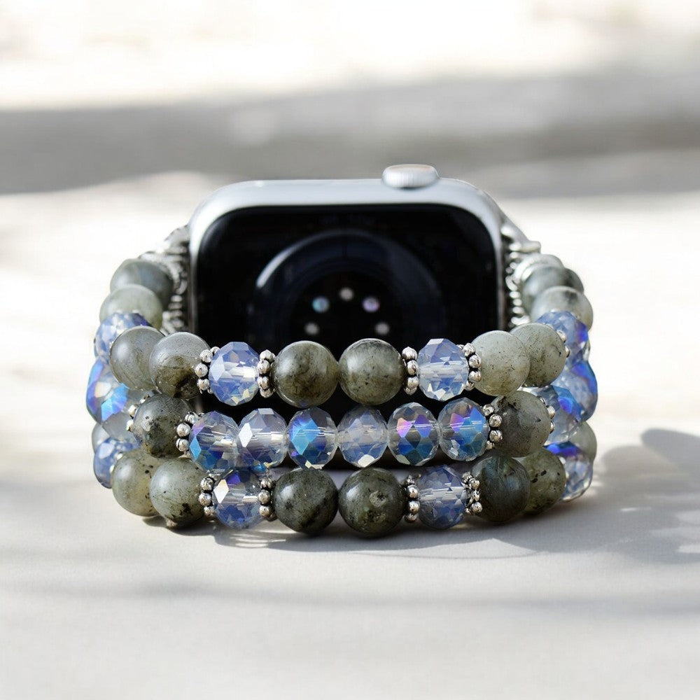 Cinturino elasticizzato in cristallo di agata per Apple Watch