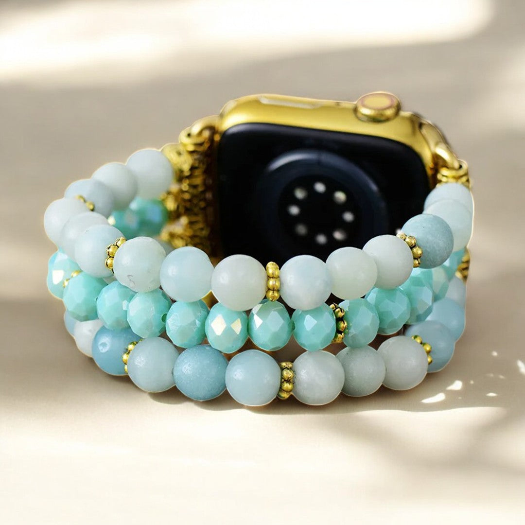 Cinturino Elasticizzato Amazonite Bliss per Apple Watch