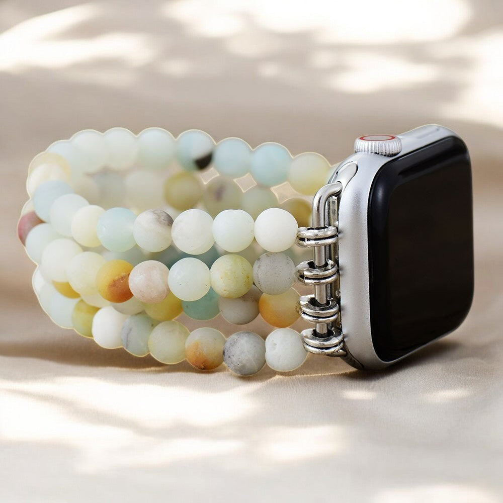 Cinturino elasticizzato Apple Watch in diaspro amazzonite