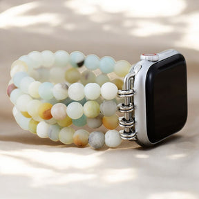 Cinturino elasticizzato Apple Watch in diaspro amazzonite