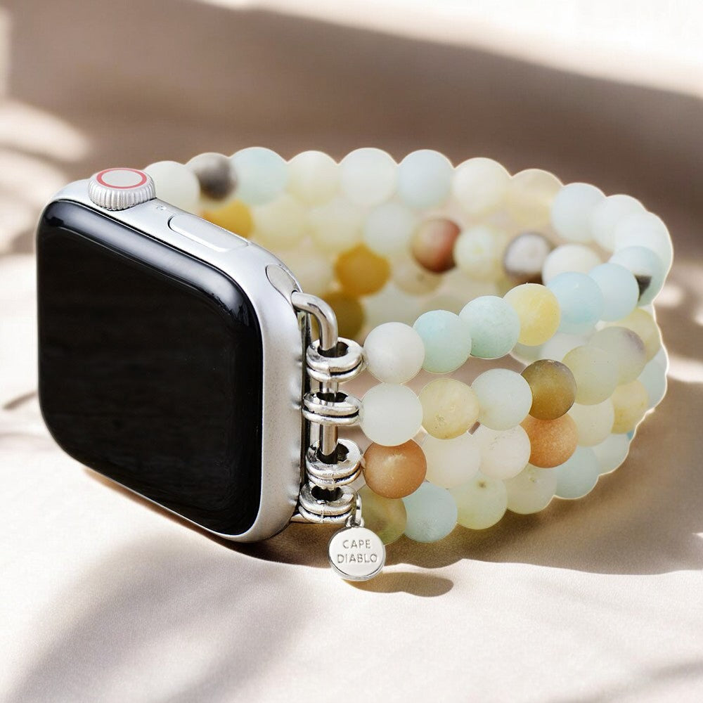 Cinturino elasticizzato Apple Watch in diaspro amazzonite