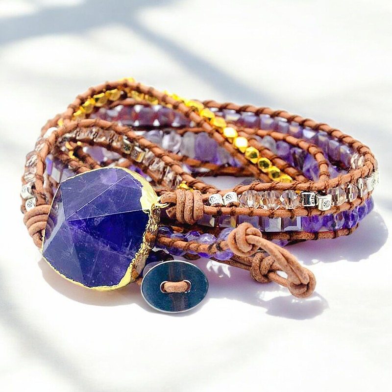 Bracciale avvolgente imperiale ametista