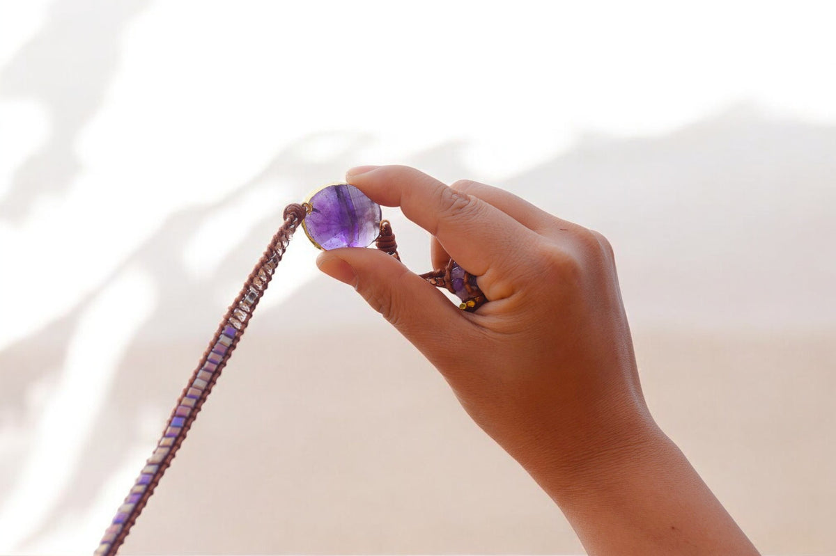 Bracciale avvolgente imperiale ametista