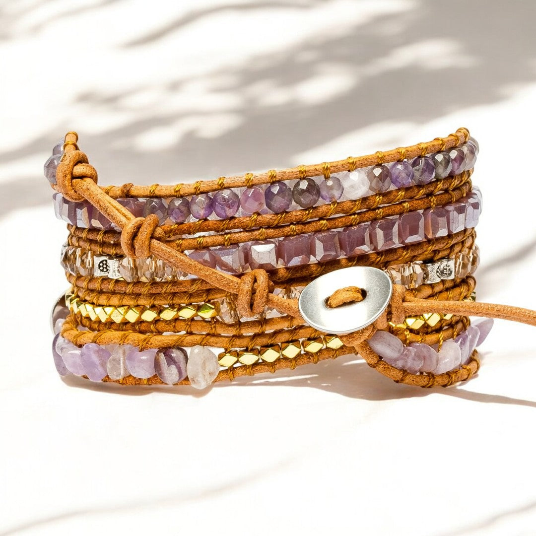 Bracciale avvolgente imperiale ametista