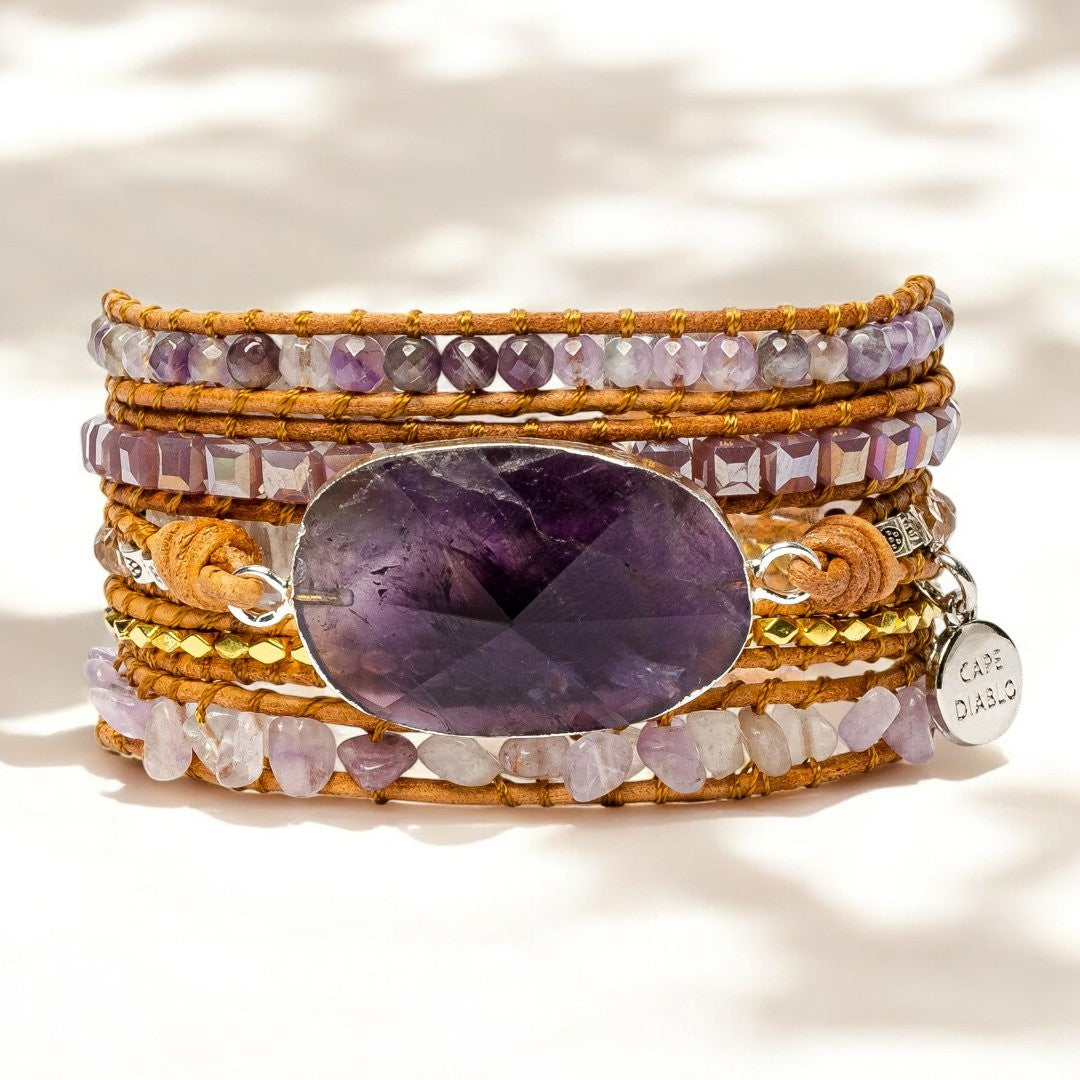 Bracciale avvolgente imperiale ametista