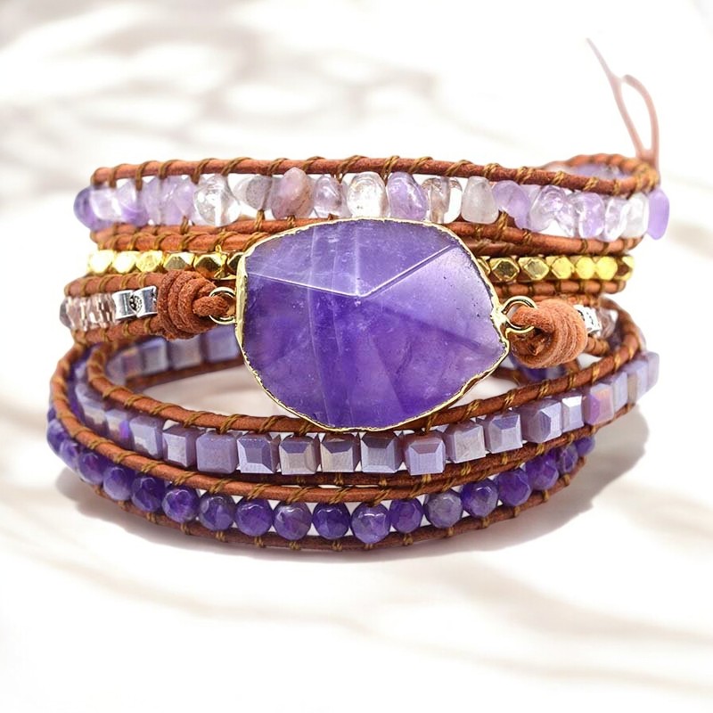 Bracciale avvolgente imperiale ametista