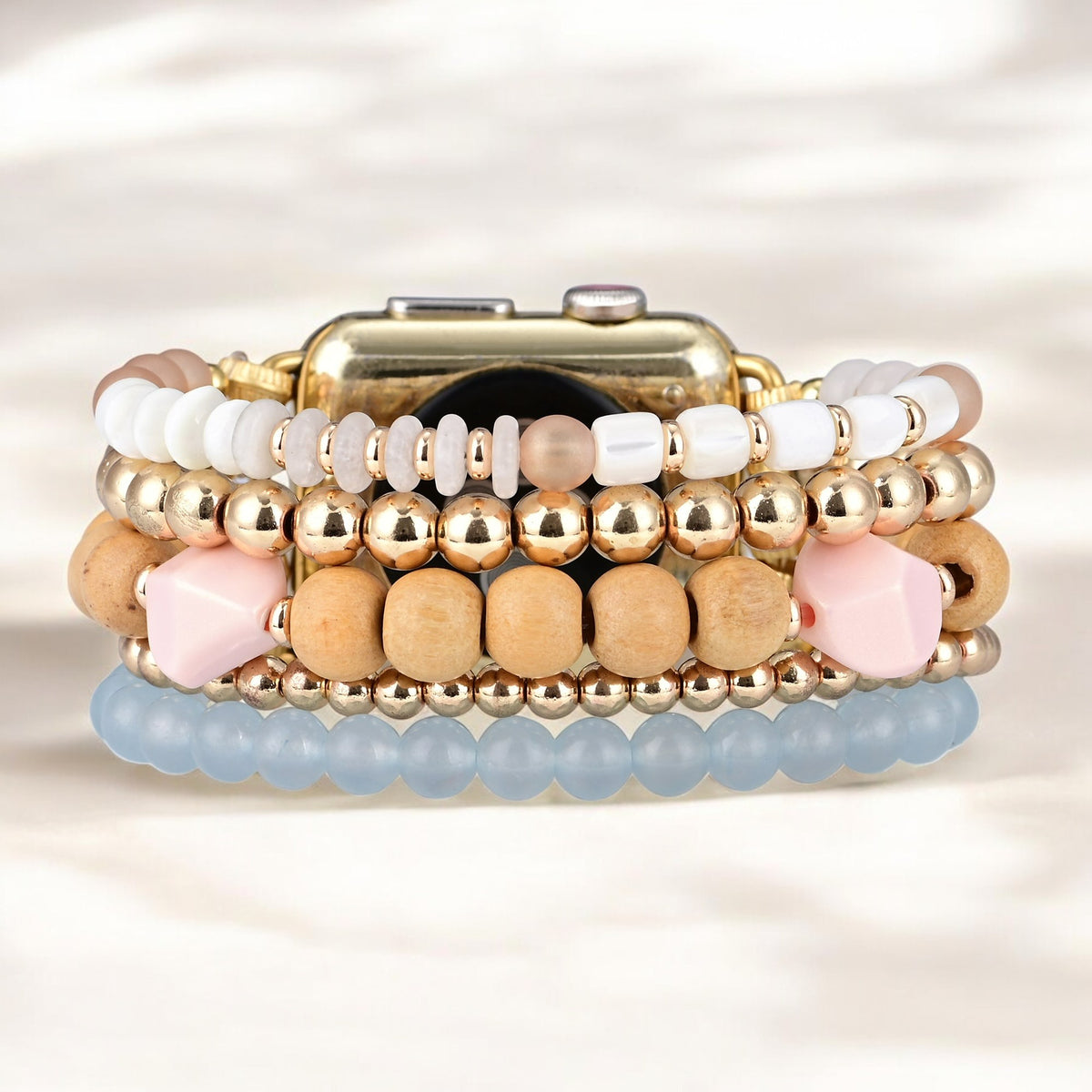 Cinturino per Apple Watch elasticizzato color albicocca