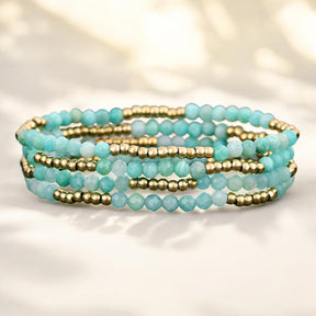 Set di Bracciali in Amazzonite Luminosi