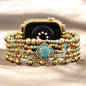 Cinturino Elasticizzato Apple Watch in Amazonite Guaritrice Deliziosa