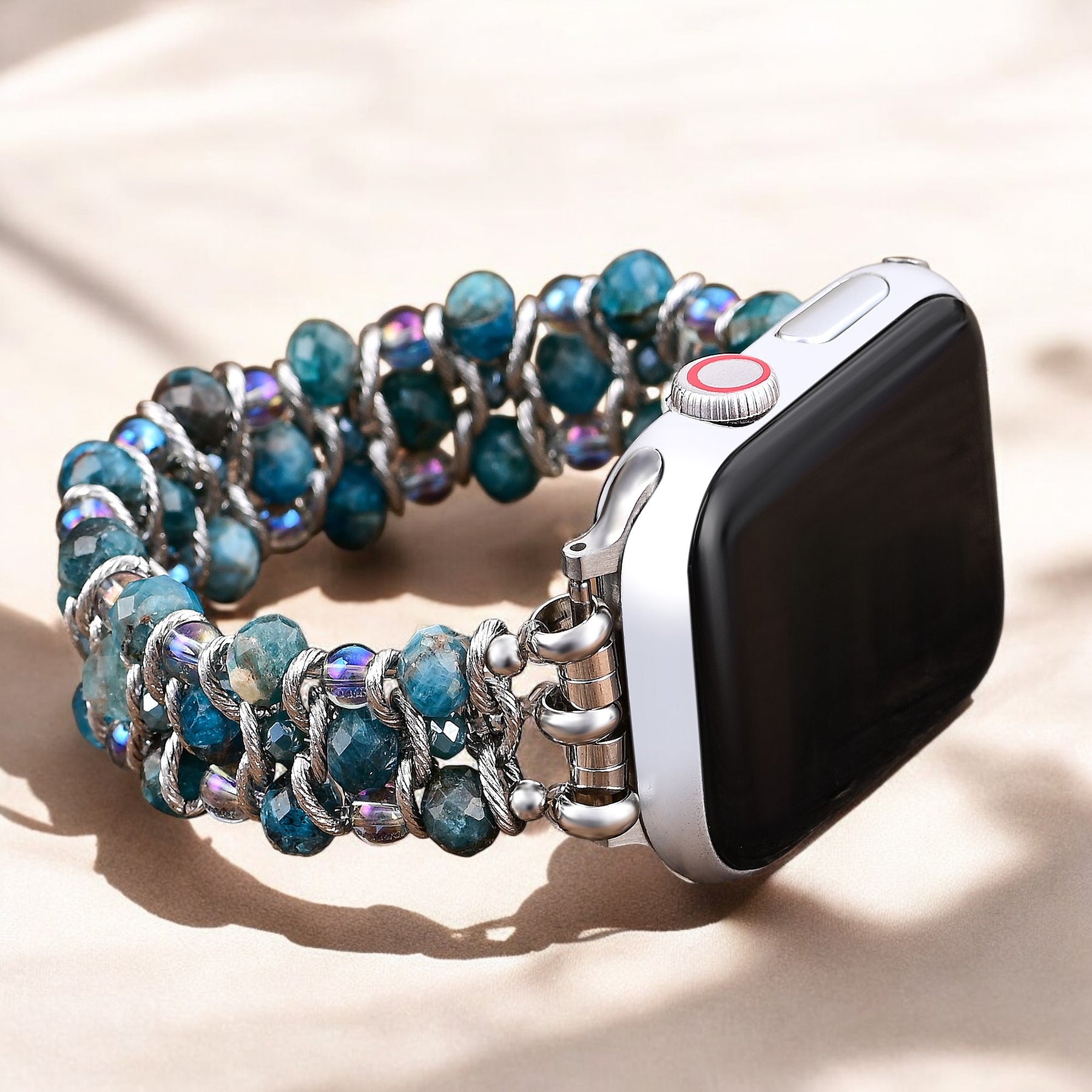 Cinturino Apple Watch Intrecciato in Azzurro Apatite