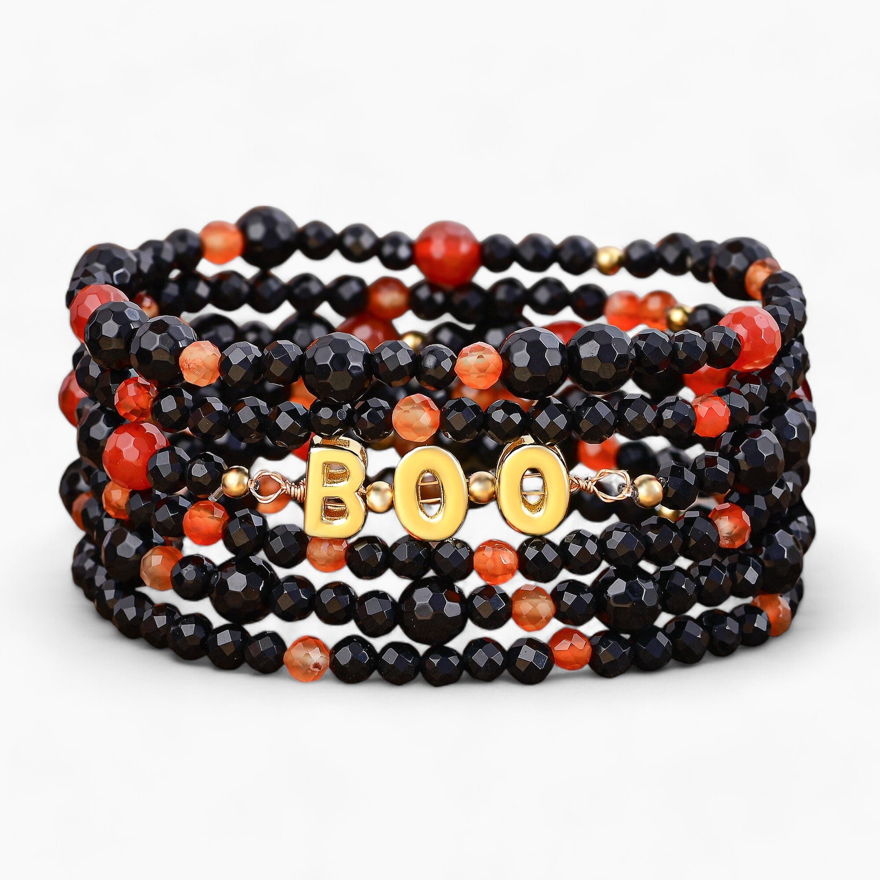 Set di bracciali con zucca di Halloween