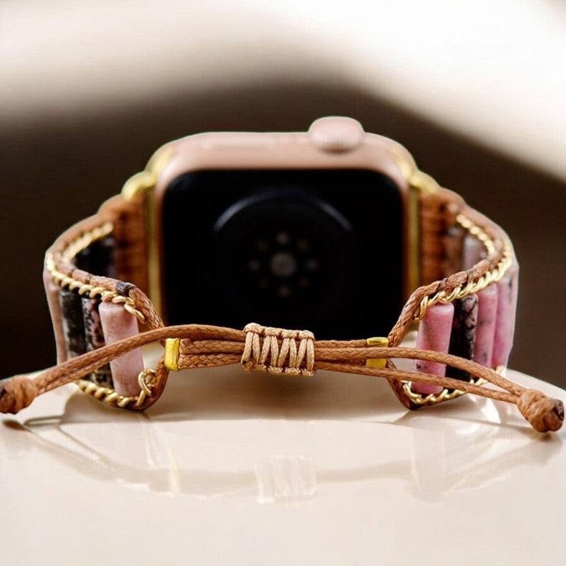 Cinturino Apple Watch in Rodonite Fiorita