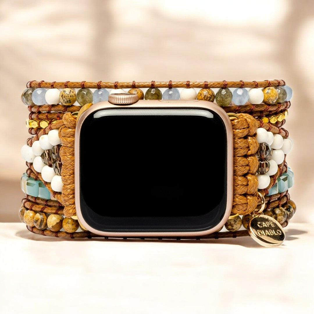 Cinturino Apple Watch in Giada Terra Blu
