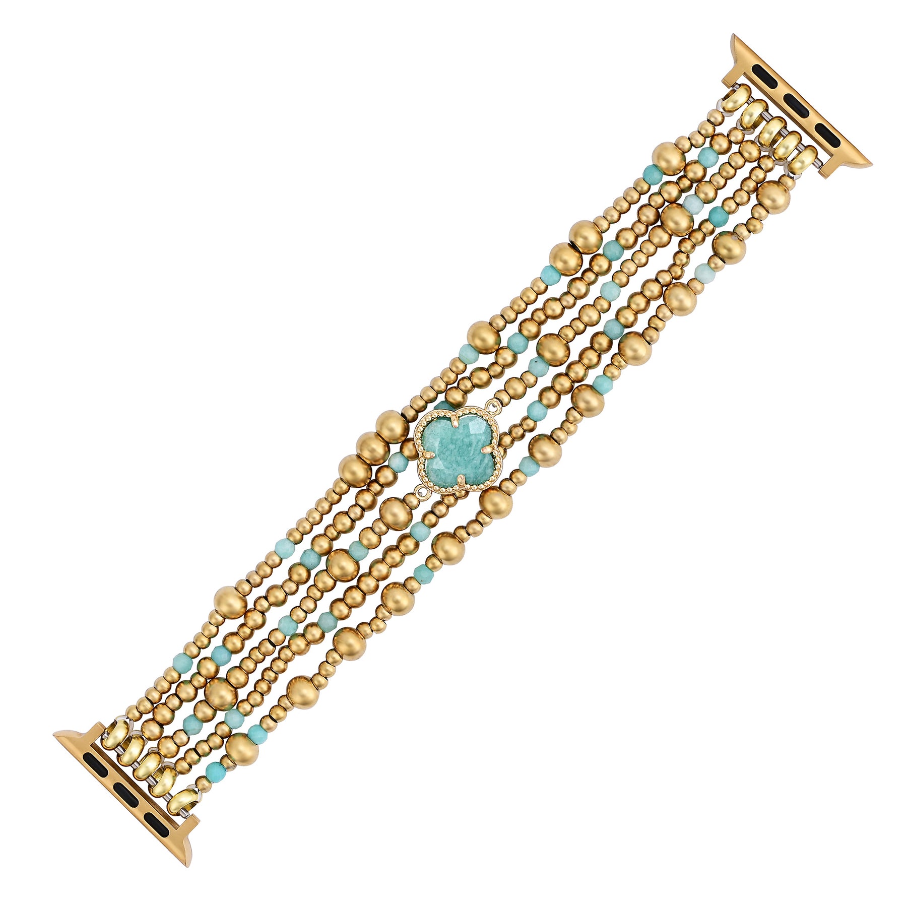 Guida al Benessere Amazonite Delight Stretch Apple Watch Strap