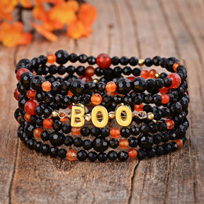 Set di bracciali con zucca di Halloween