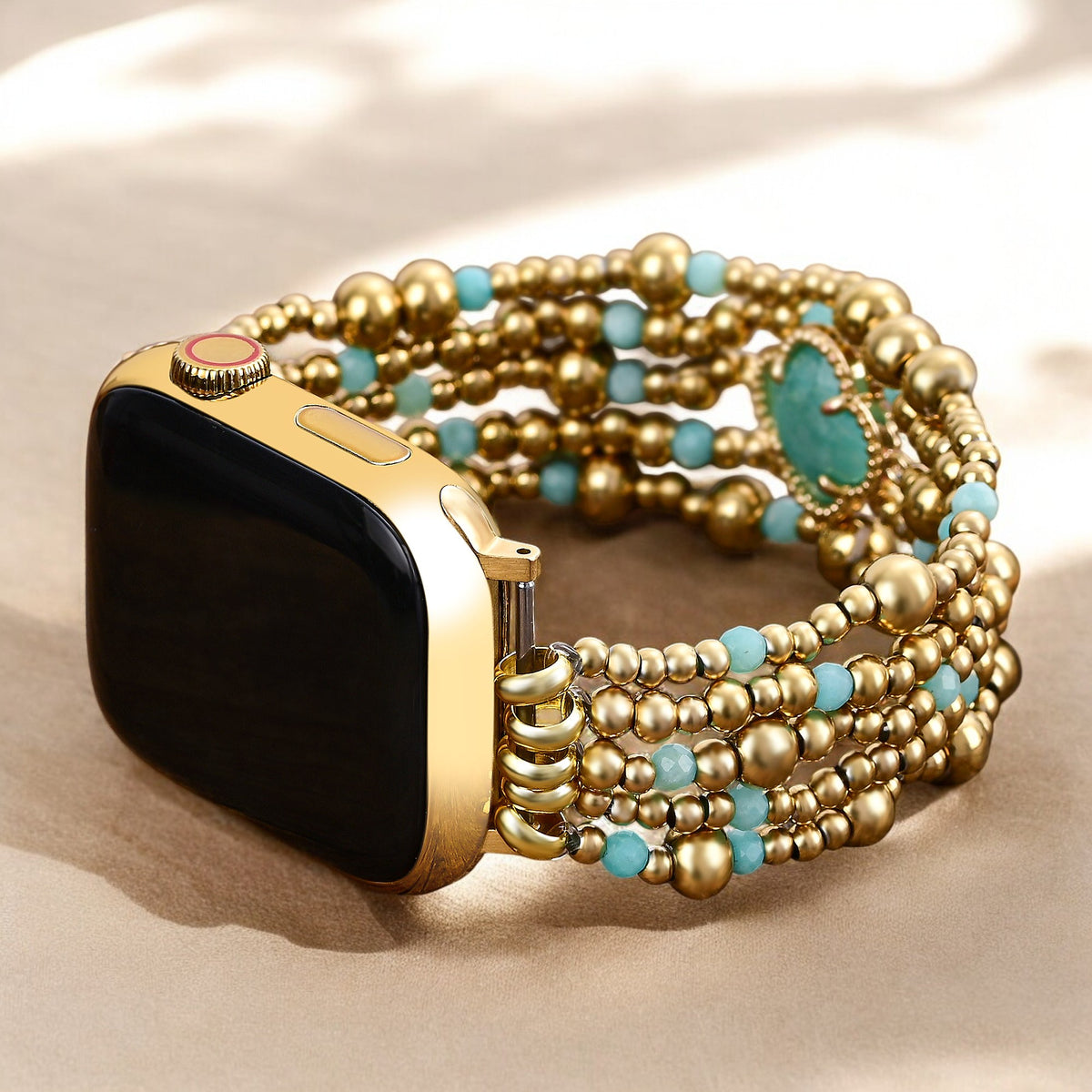 Cinturino Elasticizzato Apple Watch in Amazonite Guaritrice Deliziosa