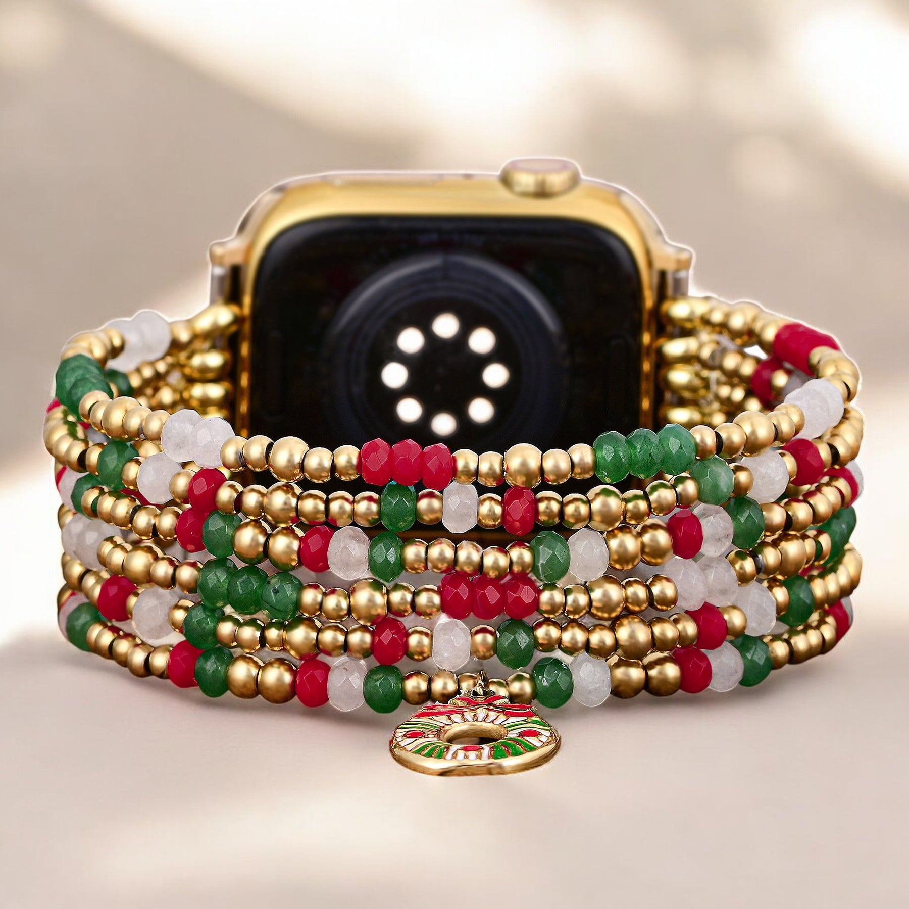 Cinturino Elasticizzato Golden Holly Cheer per Apple Watch