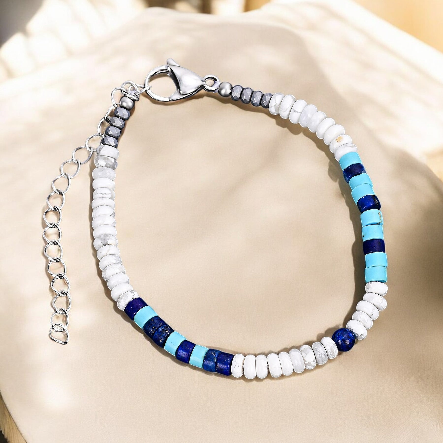 Bracciale Ocean in Ematite da Uomo