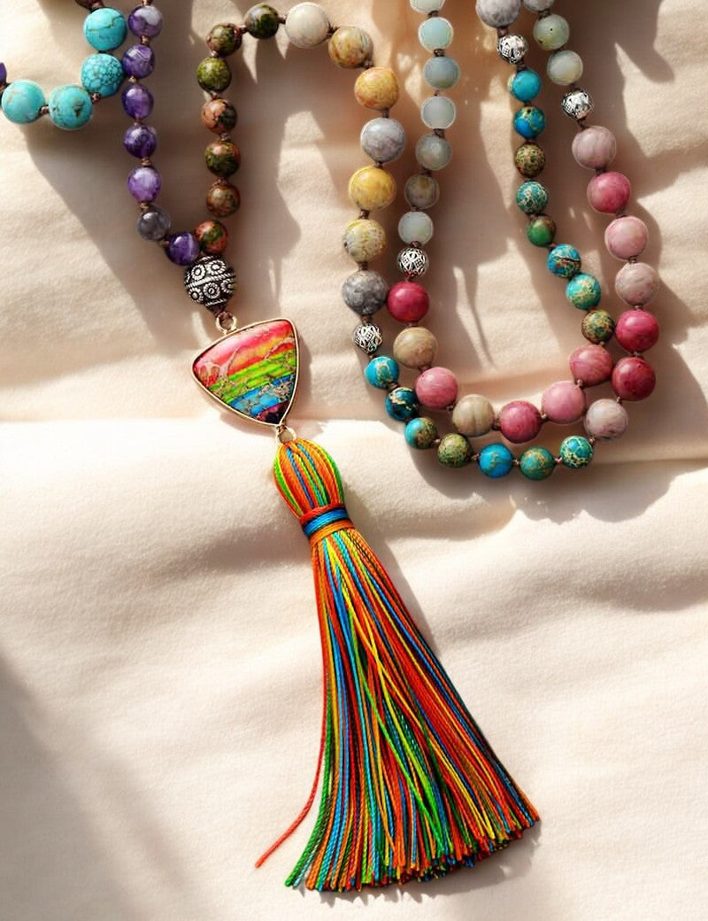 Collana con nappa con ciondolo Chakra