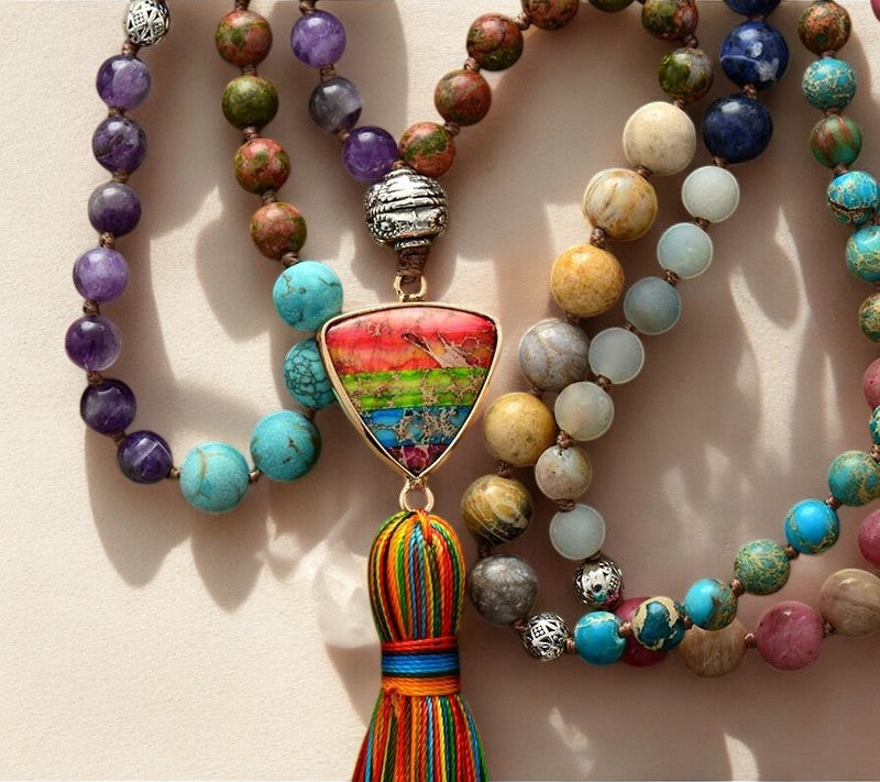 Collana con ciondolo a nappina Chakra