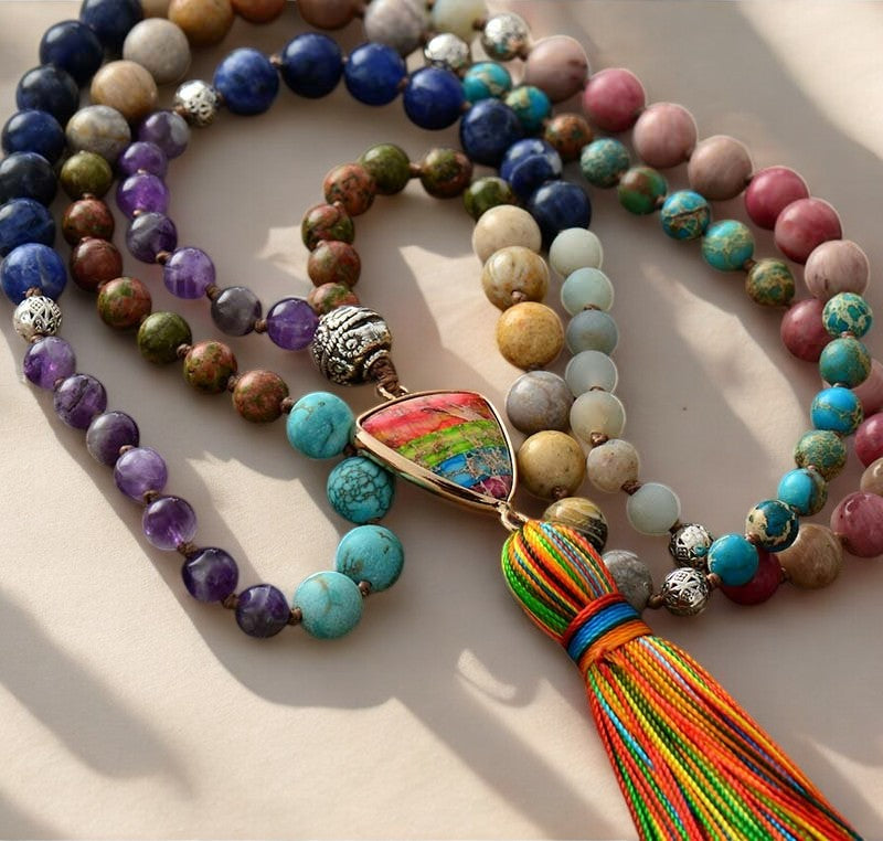 Collana con ciondolo a nappina Chakra