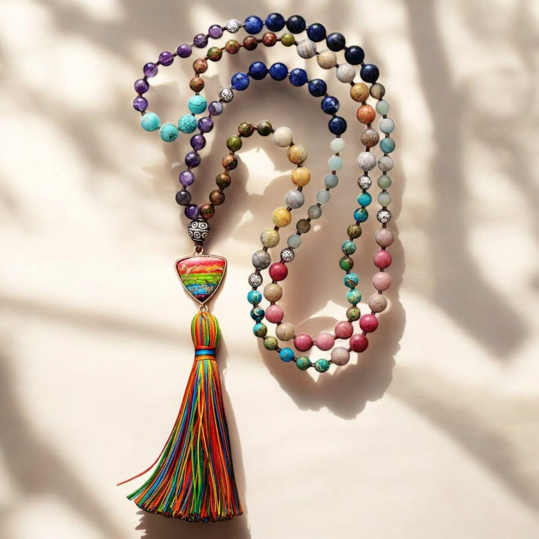 Collana con ciondolo a nappina Chakra