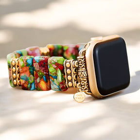 Cinturino per Apple Watch elasticizzato con fiori chic