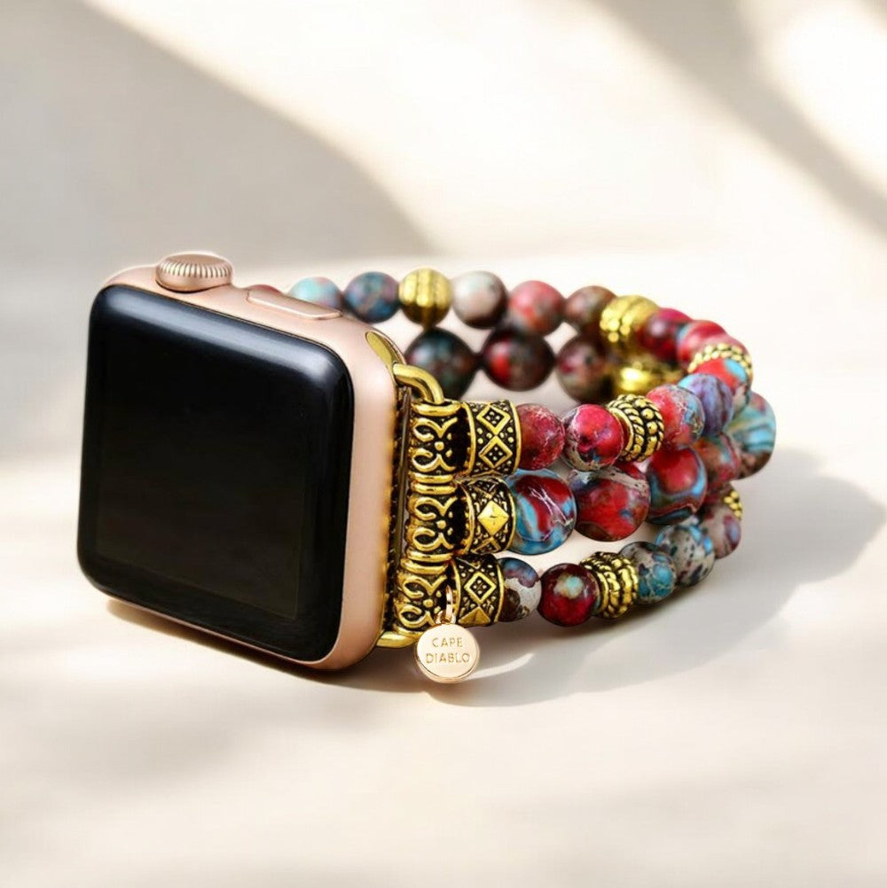 Cinturino Elasticizzato Crimson Jasper per Apple Watch