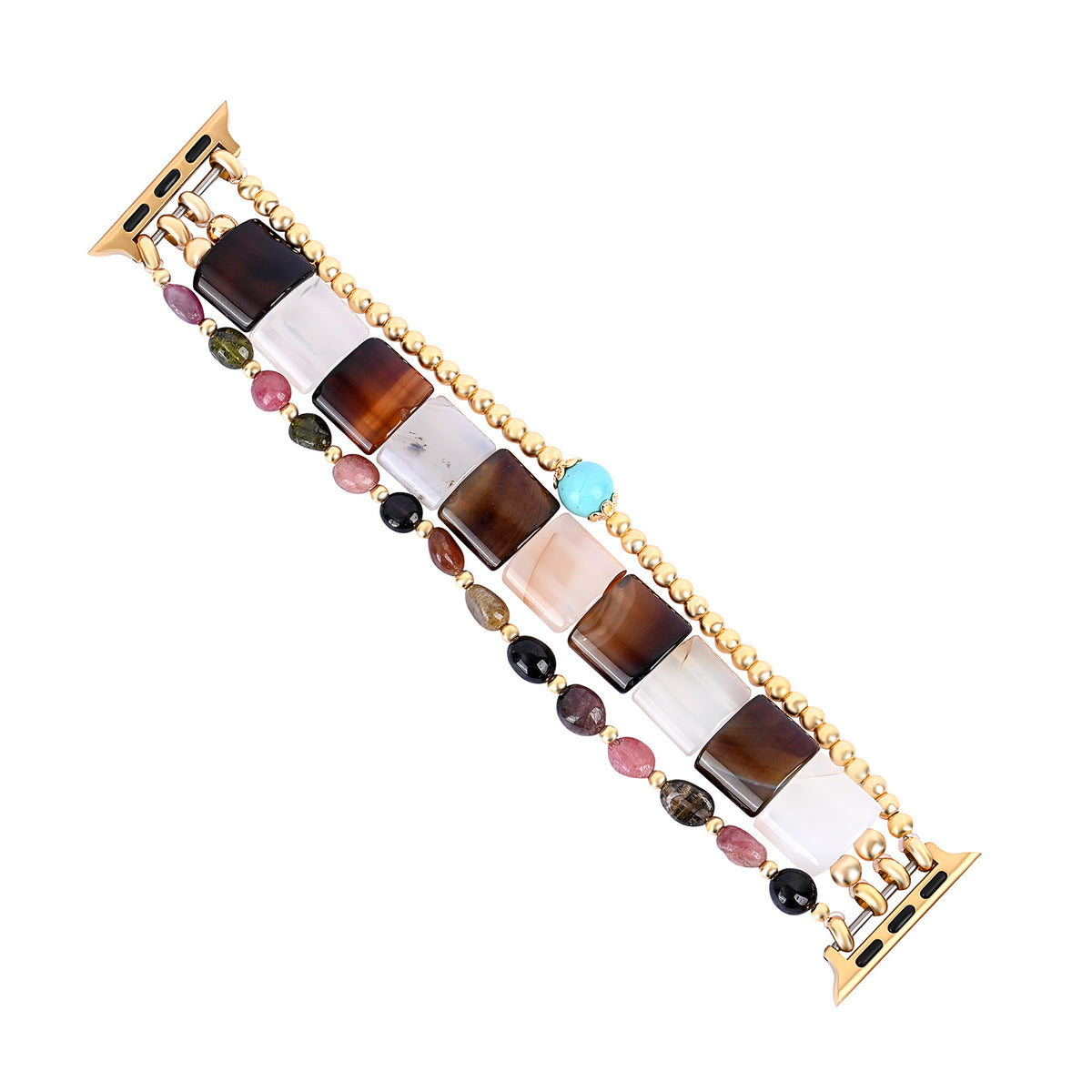 Cinturino elasticizzato Apple Watch in tormalina Midnight Bloom