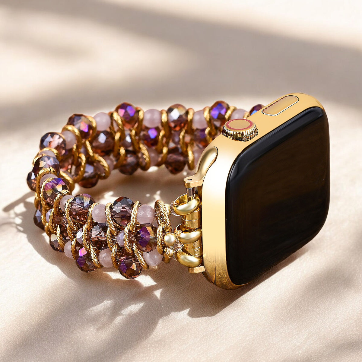 Cinturino intrecciato Golden Serenity Gem per Apple Watch