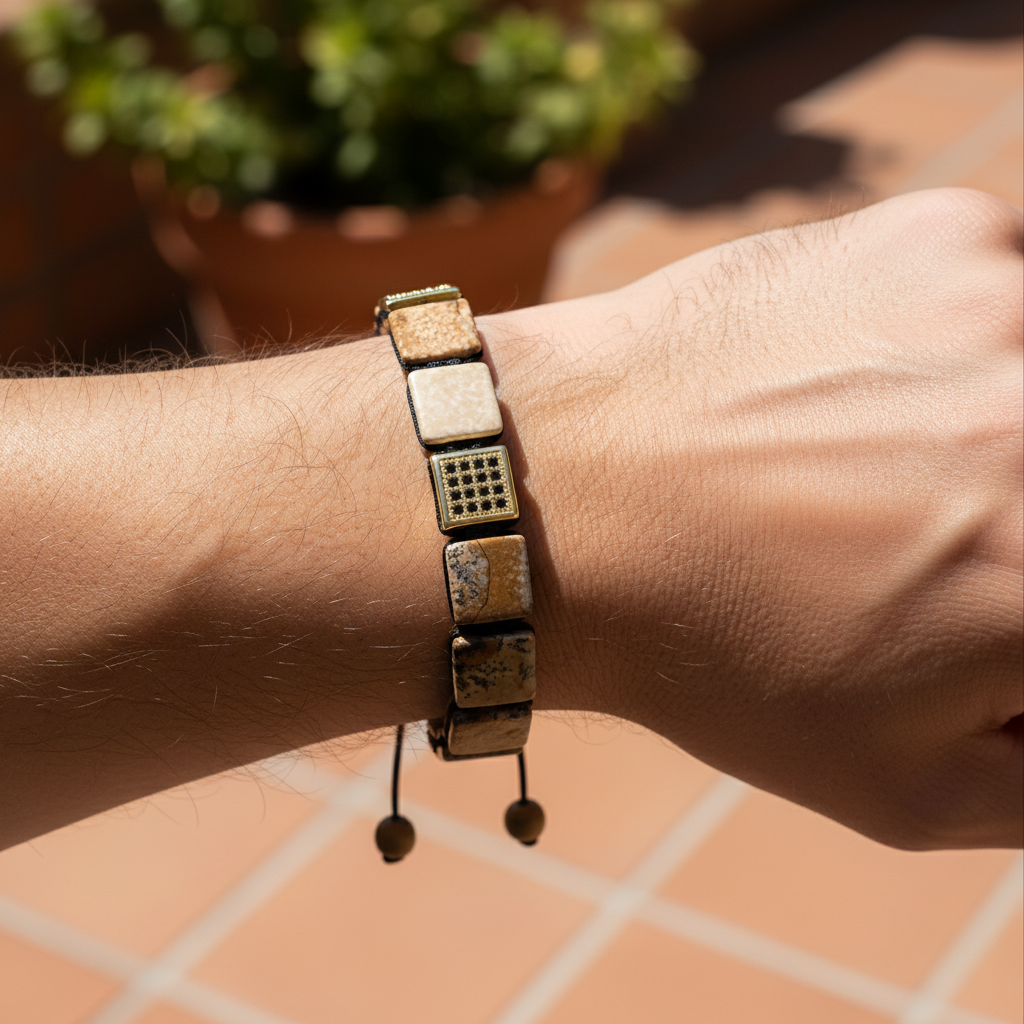 Bracciale da uomo con pietra Picture