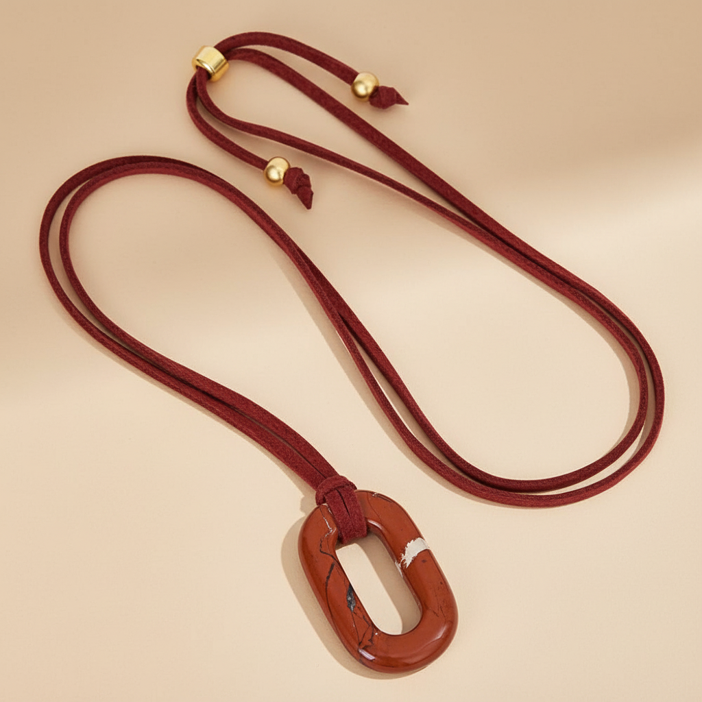 Collana Serenità Redstone in Camoscio