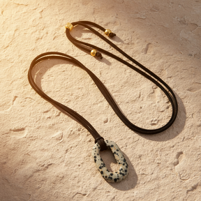 Collana Serenità in Camoscio Turchese