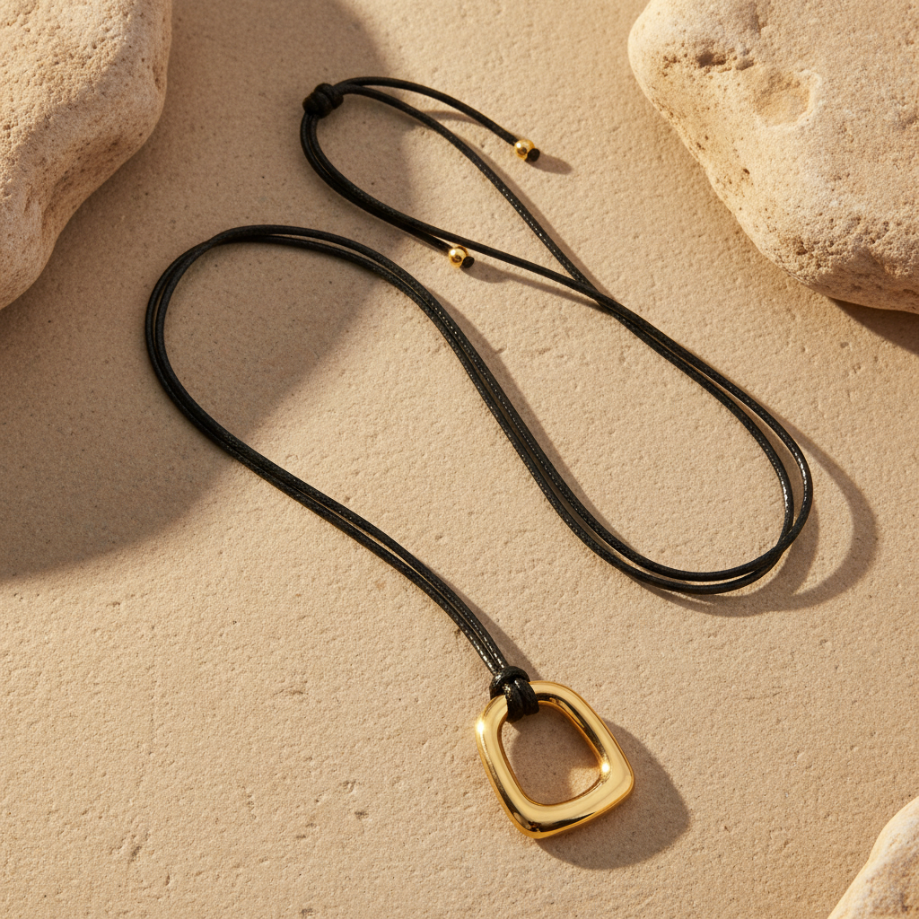 Collana geometrica in oro